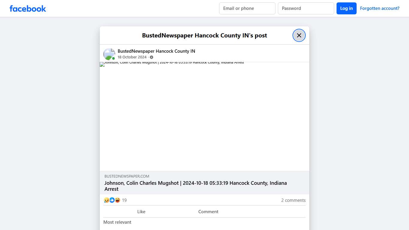 BustedNewspaper Hancock County IN Facebook